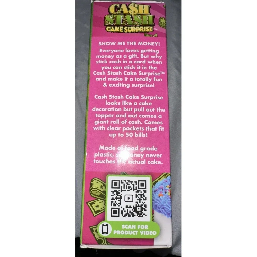 Cash Stash Cake Surprise Pull Out Money Box for Birthday New